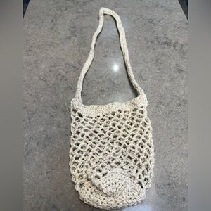 Elegant Cream Crochet Market Bag